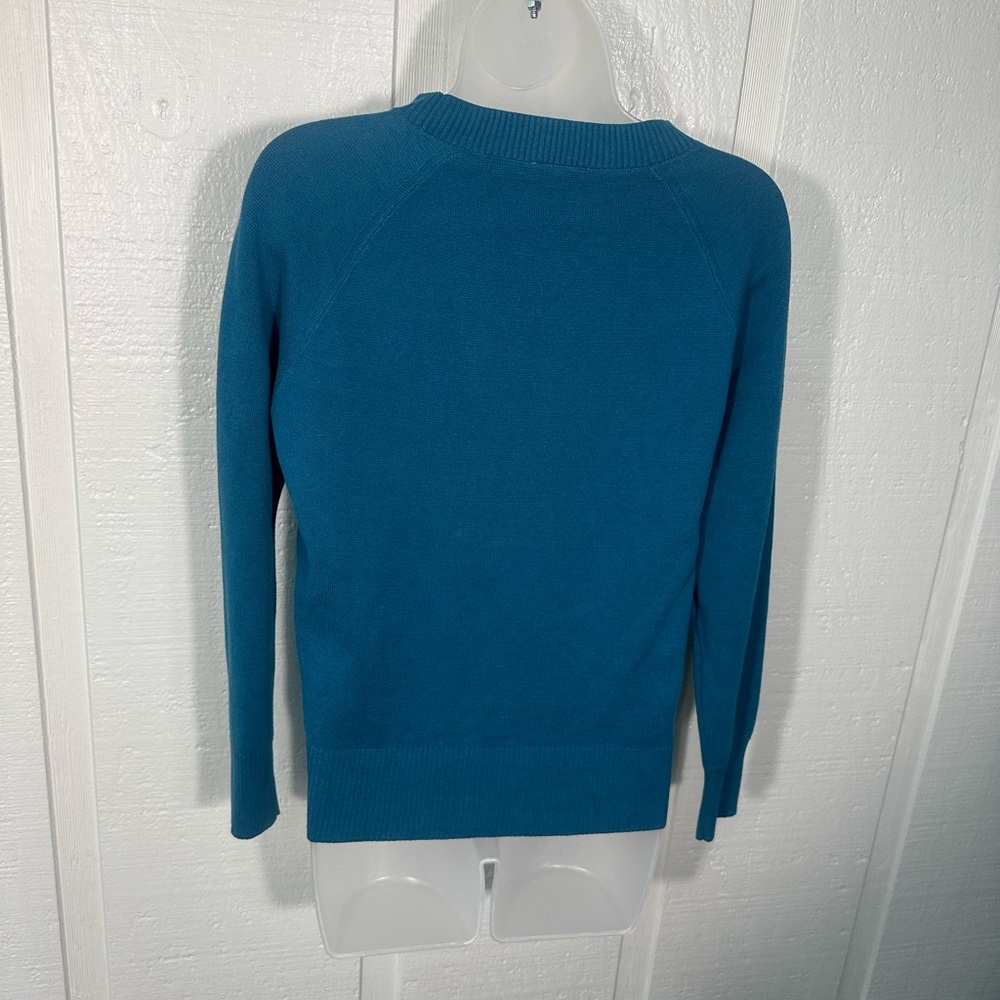 Talbots Green Long Sleeve Crew Neck Sweater Size Small Petite EUC - Picture 6 of 8